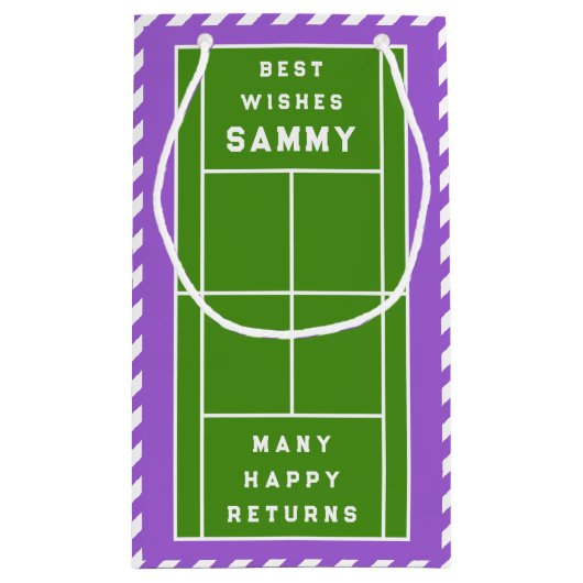 Tennis Birthday Klein Cadeauzakje (Achterkant)