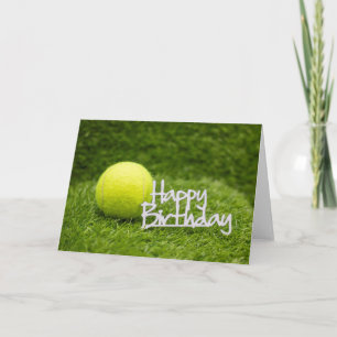 Tennis Birthday Love on green Kaart
