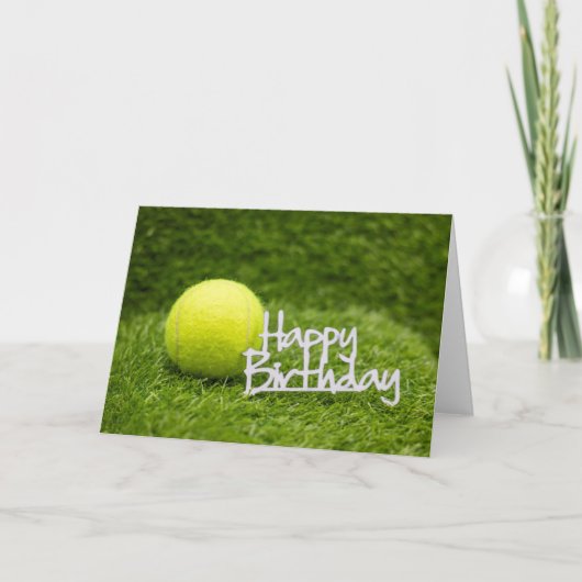 Tennis Birthday Love on green Kaart (Voorkant)