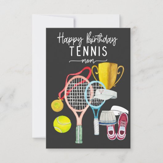 Tennis Birthday met racket en bal voor mama Kaart (Voorkant)