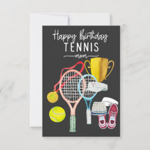 Tennis Birthday met racket en bal voor mama Kaart