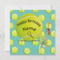 Tennis Birthday met tennisspeler