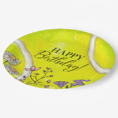 Tennis Birthday over tennisbal voor speler Papieren Bordje (Gekanteld)