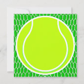Tennis Birthday Party Invitation Kaart (Achterkant)