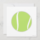 Tennis Birthday Party Invitation Kaart (Achterkant)