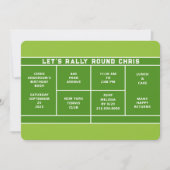 Tennis Birthday Party Invitation Kaart (Voorkant)