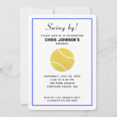 Tennis Birthday Party Kaart (Voorkant)