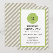 Tennis Birthday Party Kaart (Voorkant / Achterkant)