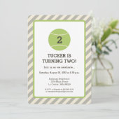 Tennis Birthday Party Kaart (Staand voorkant)