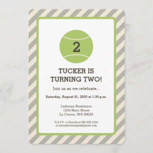 Tennis Birthday Party Kaart