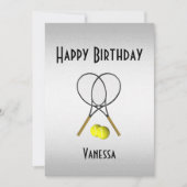 Tennis Birthday Party nodigt RSVP uit Kaart (Voorkant)