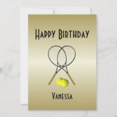 Tennis Birthday Party nodigt RSVP uit Kaart (Voorkant)