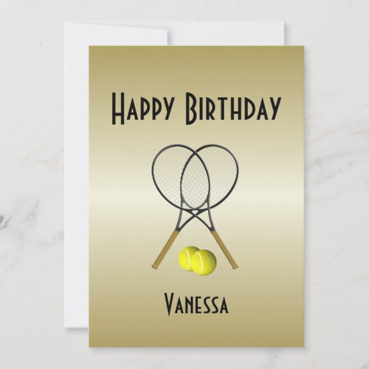 Tennis Birthday Party nodigt RSVP uit Kaart (Voorkant)