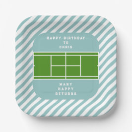 Tennis Birthday Party Papieren Bordje