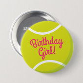 Tennis Birthday Party Ronde Button 7,6 Cm (Voorkant /achterkant)