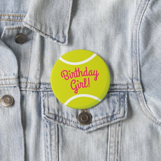 Tennis Birthday Party Ronde Button 7,6 Cm (In situ)