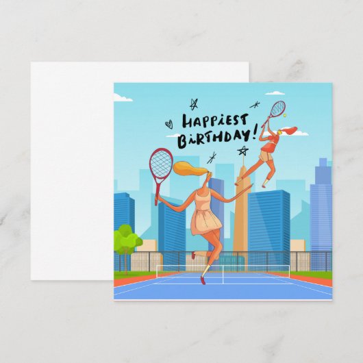 Tennis Birthday Special Wish for Tennis Player (Voorkant / Achterkant)