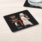 Tennis Birthday, Tennis Girl Player Backdrops Kartonnen Onderzetters (Schuin)