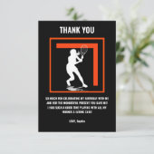 Tennis Birthday, Tennis Girl Player  Bedankkaart (Staand voorkant)