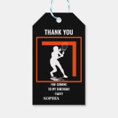 Tennis Birthday, Tennis Girl Player Cadeaulabel (Achterkant)