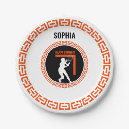 Tennis Birthday, Tennis Girl Player Papieren Bordje