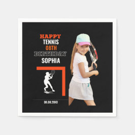 Tennis Birthday, Tennis Girl Player Servet