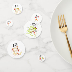 Tennis Birthday wil Tennis Player Confetti