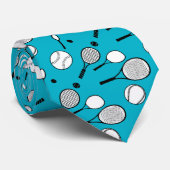 Tennis blauw mannen stropdas (Opgerold)