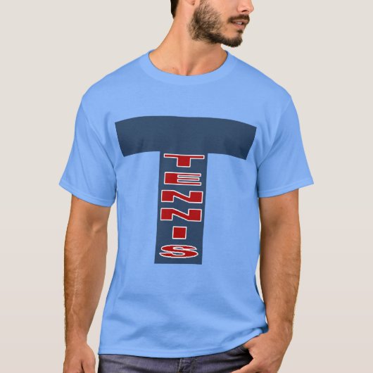 TENNIS Blauw T-shirt (Voorkant)