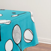 Tennis blauw zwart wit tafelkleed (Voorbeeld)