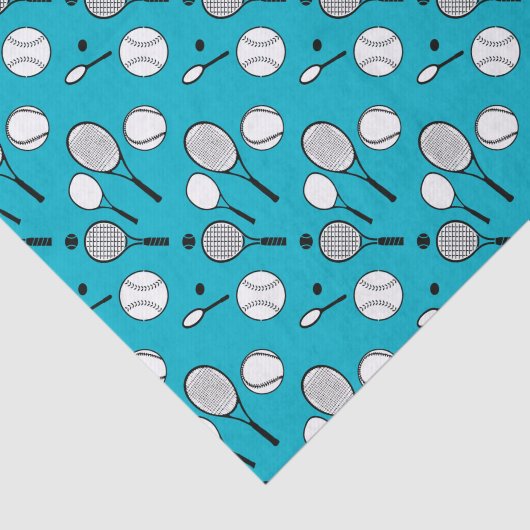 Tennis blauw zwart wit tissuepapier (Detail)