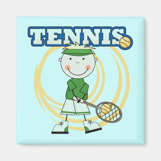TENNIS - Blond Boy T-shirts en geschenken Magneet (Voorkant)