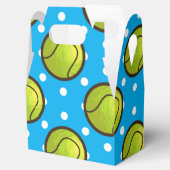 Tennis Blue Polka Dots Birthday Party Bedankdoosjes (Geopend)