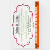 Tennis Booster Club Business Personalized Banner (Verticaal)