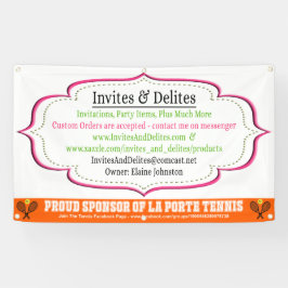 Tennis Booster Club Business Personalized Banner