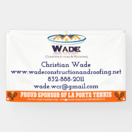 Tennis Booster Club Business Personalized Banner
