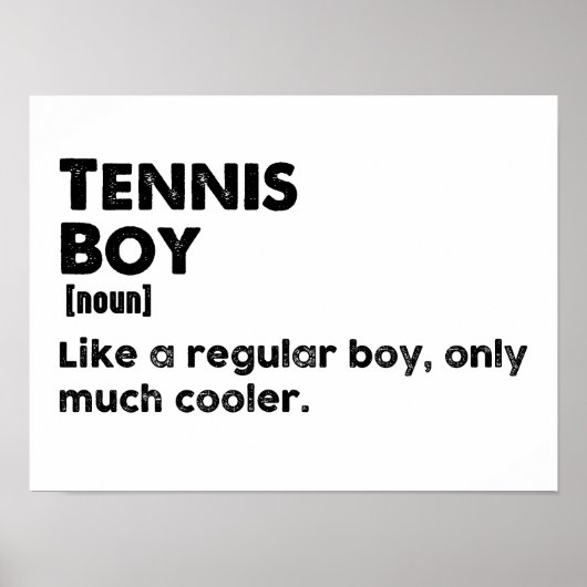 Tennis Boy Funny Definition Tennis Lover Poster (Voorkant)