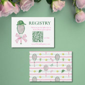 Tennis Bridal Shower Registry QR Code  Informatiekaartje