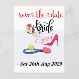 Tennis Bride squad Party Bachelorette Briefkaart