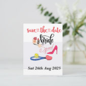 Tennis Bride squad Party Bachelorette Briefkaart (Staand voorkant)