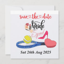 Tennis Bride squad Party Bachelorette Kaart
