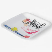Tennis Bride squad Party Bachelorette Papieren Bordje (Gebogen)