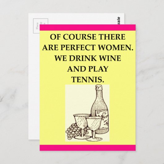 TENNIS BRIEFKAART (Voorkant / Achterkant)