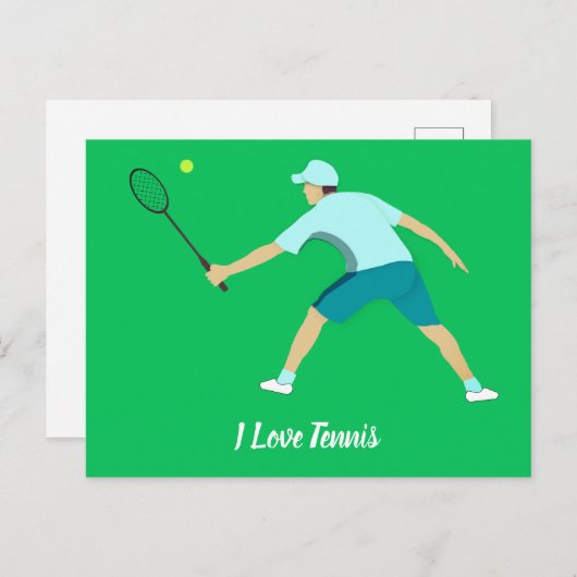 Tennis Briefkaart (Voorkant / Achterkant)