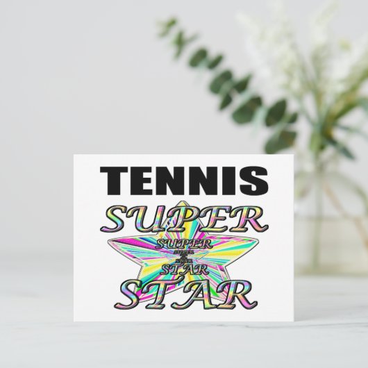 tennis briefkaart (Staand voorkant)