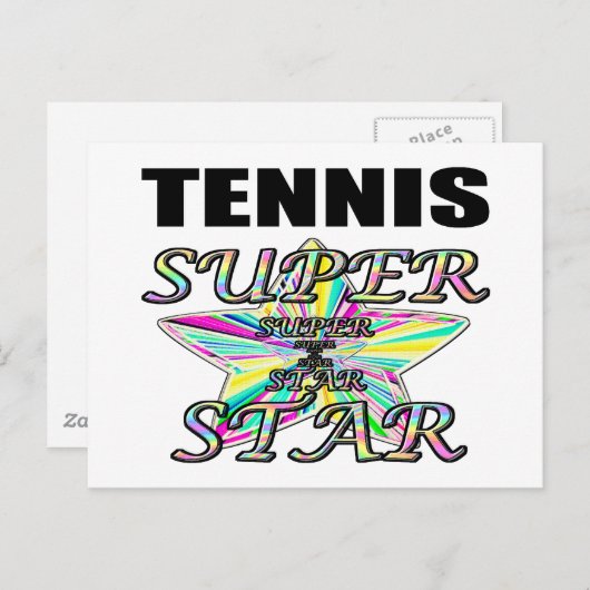 tennis briefkaart (Voorkant / Achterkant)
