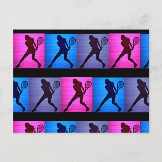 Tennis Briefkaart met Uw Gepersonaliseerde Bericht (Voorkant)