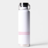 Tennis Briefpapier Roze Preppy Racket Monogram   Waterfles (Achterkant)