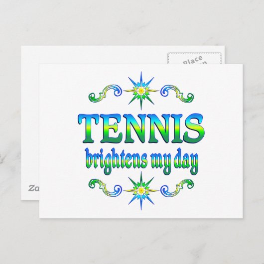 Tennis Brightens Briefkaart (Voorkant / Achterkant)