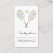 Tennis Bruidscadeau Shower display douche Informatiekaartje (Voorkant)